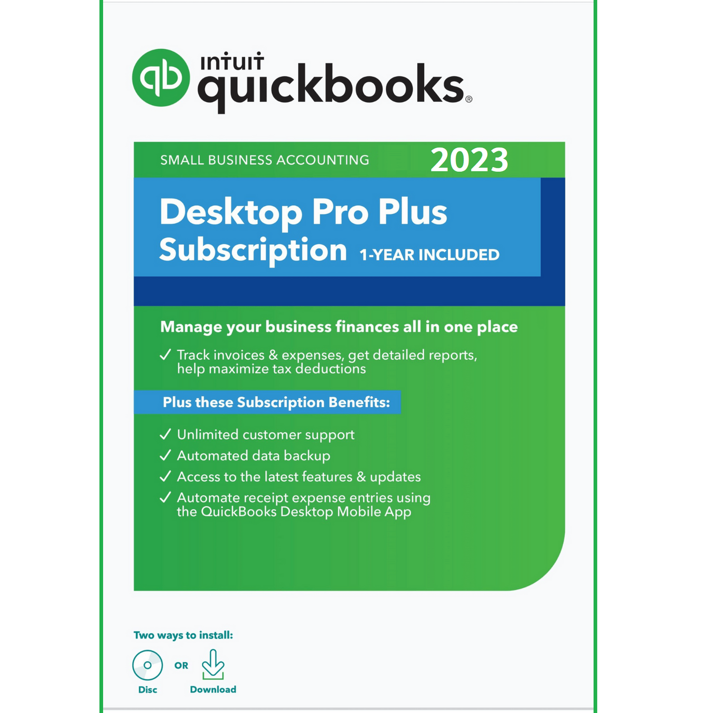 Quickbooks Desktop Pro Plus 2023 | US VERSION - 1 YEAR